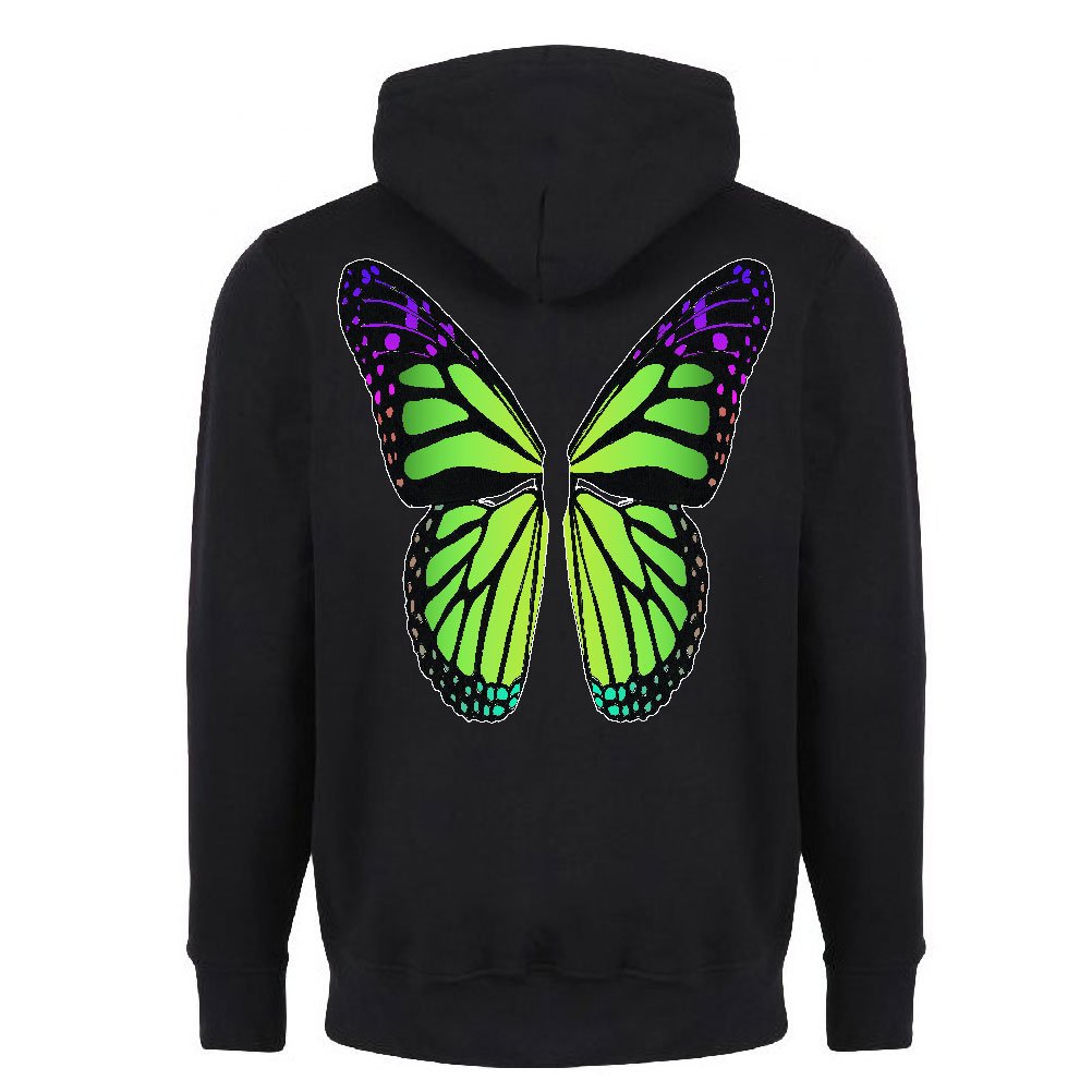 Butterfly Green Hoodies Clothing