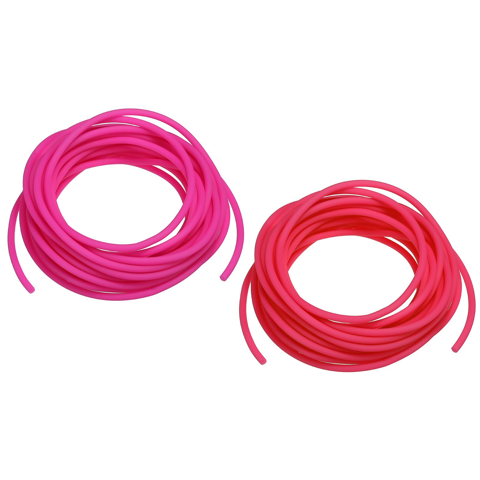 PATIKIL Rubber Cord Tube, 16ft Silicone Hollow Tubing 1/8" OD 1/16" ID for DIY Craft Beading Necklaces Bracelet, Dark Pink/Light Pink