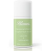 Bussani Deodorant Roll-On Salt Stone – Aluminum Free for Women & Men – Gentle on Sensitive Skin – Lavender Lemongrass Scent – 60ml – Aluminum Free, No Baking Soda, No Stains