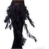 Wuchieal Women's Belly Dance Hip Scarf Belt Skirt Latin Dance Belt Performance Tassel Wave Skirt
