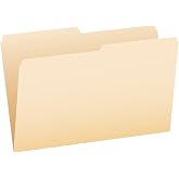 Pendaflex File Folders, Legal Size, Manila, 1/2 Cut, 100/BX (753 1/2)