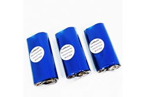 DEFMATE 3Count 4.33" x 243' (110mmx74m) Resin Enhanced Wax 1/2" Core Thermal Transfer Wax Ribbon for Label, Tag & Barcode Pri