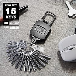 2 Pack ELV Self Retractable ID Badge Holder Key