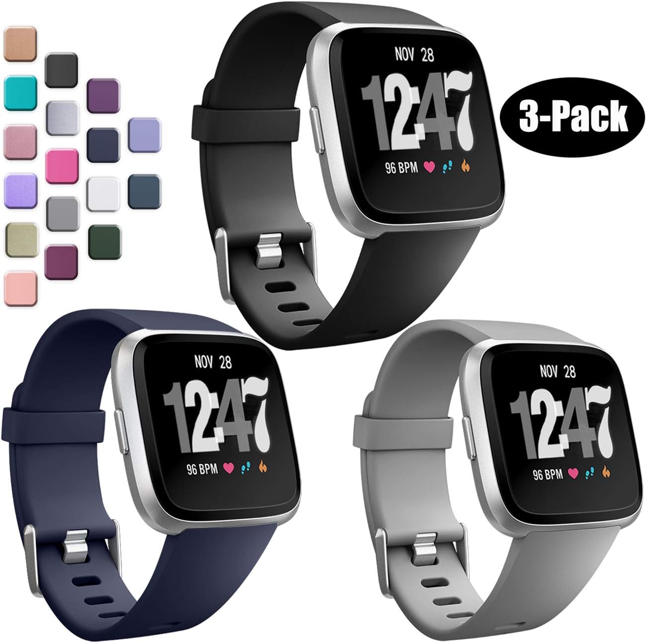 Mallas para reloj Fitbit Versa/Fitbit Versa 2 talle S, elbazardigital.com