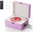 Yintiny Time Music Box CD Player with Speakers; Bluetooth Transmitter; Festival Gift; BGM Player for Home Decor (Purple)