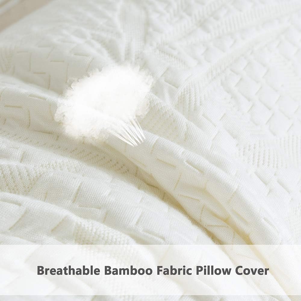 WhatsBedding Full Body Pillows for Adults -Removable Zippered Bamboo Cover Breathable Cooling Bed Body Pillow Long Pillow for Side Sleeper-20 x 54 inch Long Pillow &Cover: Home & Kitchen