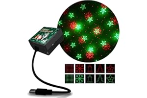 BUKNIKIS Christmas Projector Lights Indoor, USB Portable Adjustable Night Light, Christmas Gift - (Merry Christmas B)