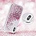 Maxdara Case for iPhone X/iPhone XS Glitter Case Liquid Flowing Luxury Bling Sparkle Glitter Shockproof Girls Women Case X/XS 5.8 inches (Rosegold)