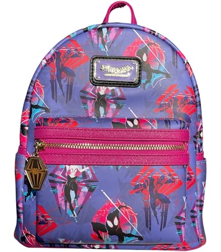 Amazon.com: Loungefly Marvel Spider-Gwen Pink Web Mini Backpack