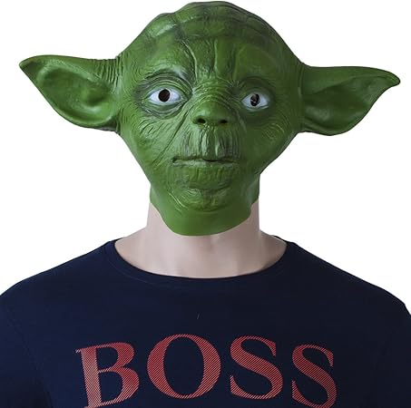 Téléchargement gratuit Images Masque Animal En Latex Yoda Vert Taille Unique Masque Jedi dernière salutations