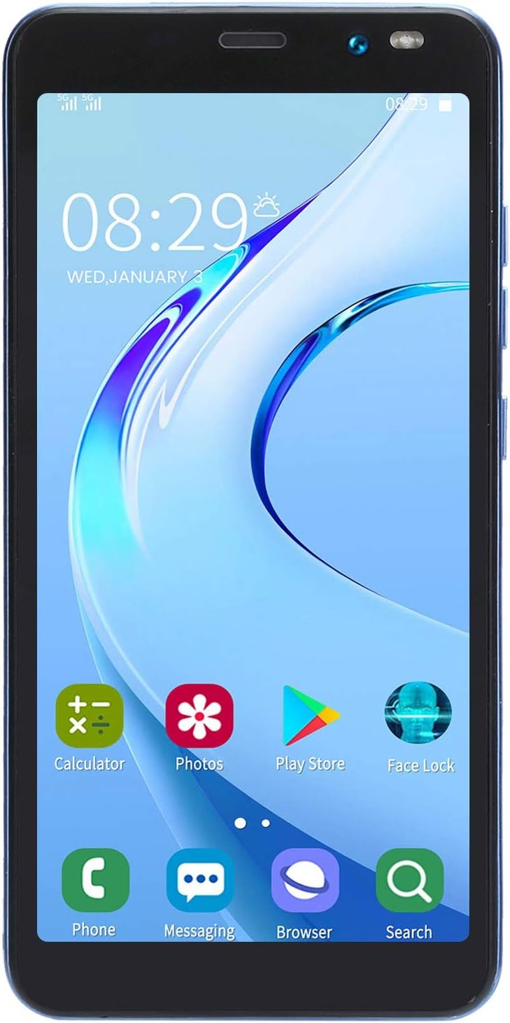 Amazon 5 45インチスマートフォン Rino4pro フェイスアンロック インテリジェントロック解除携帯電話 デュアルカードデュアルスタンバイスマートフォン 1 8g フルスクリーンスマートフォン Android6 0携帯電話 ブルー Archuu 携帯電話本体