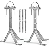 Antenna Mounting Bracket 12 Inch SUS304 Stainless Steel Mast Wall Mount Clamp Windproof Antenna Mount for TV Antenna Mast