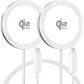 25W Magnetic Wireless Charging Pad: Qi2.2 Qi2 MagSafe Fast Charger for Google Pixel 10 iPhone 17 16 Pro Max 16e 15 14 13 12 AirPods & Samsung Galaxy Series Gift Ideal for Desk & Travel (White, 2Pack)