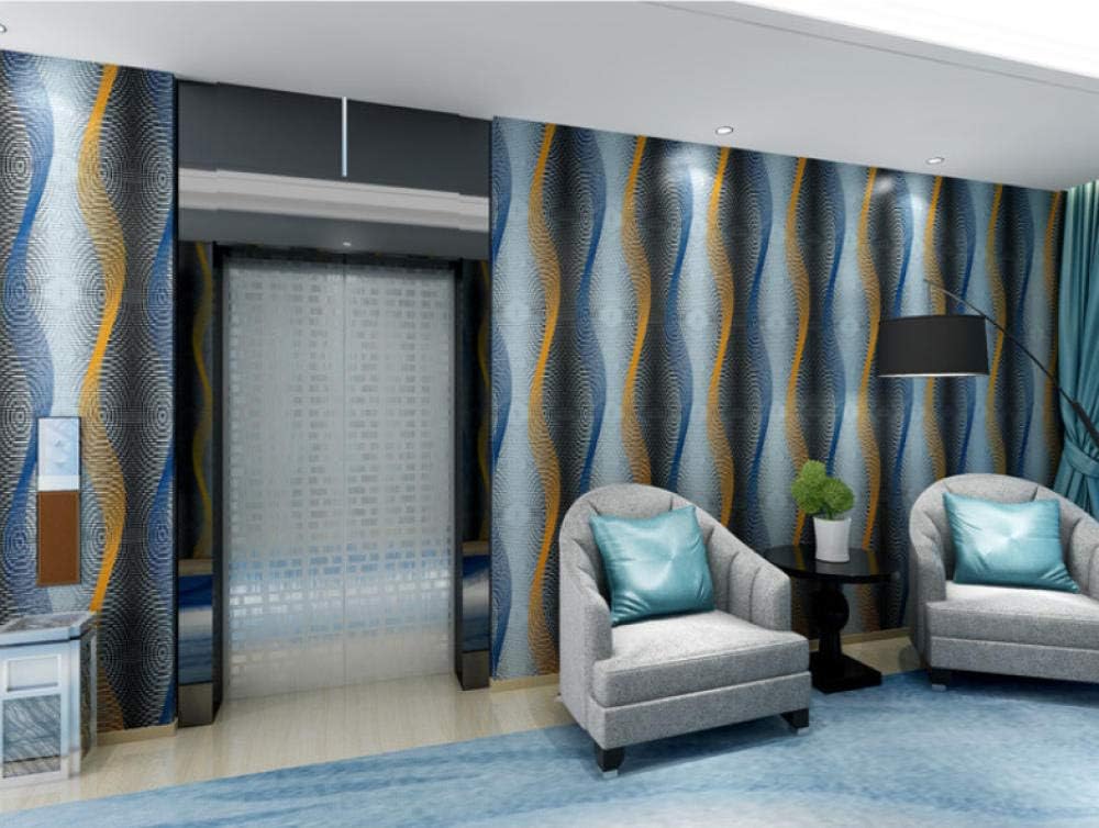 Rayas de onda abstractas modernas KTV papel pintado en relieve profundo