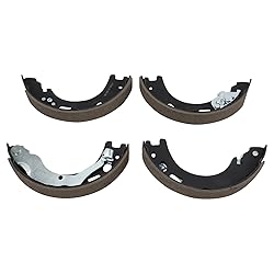 TRQ Parking Brake Shoe Set Compatible with