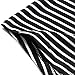 Uideazone Women Black and White Striped Tee Shirt Cute Top With porket