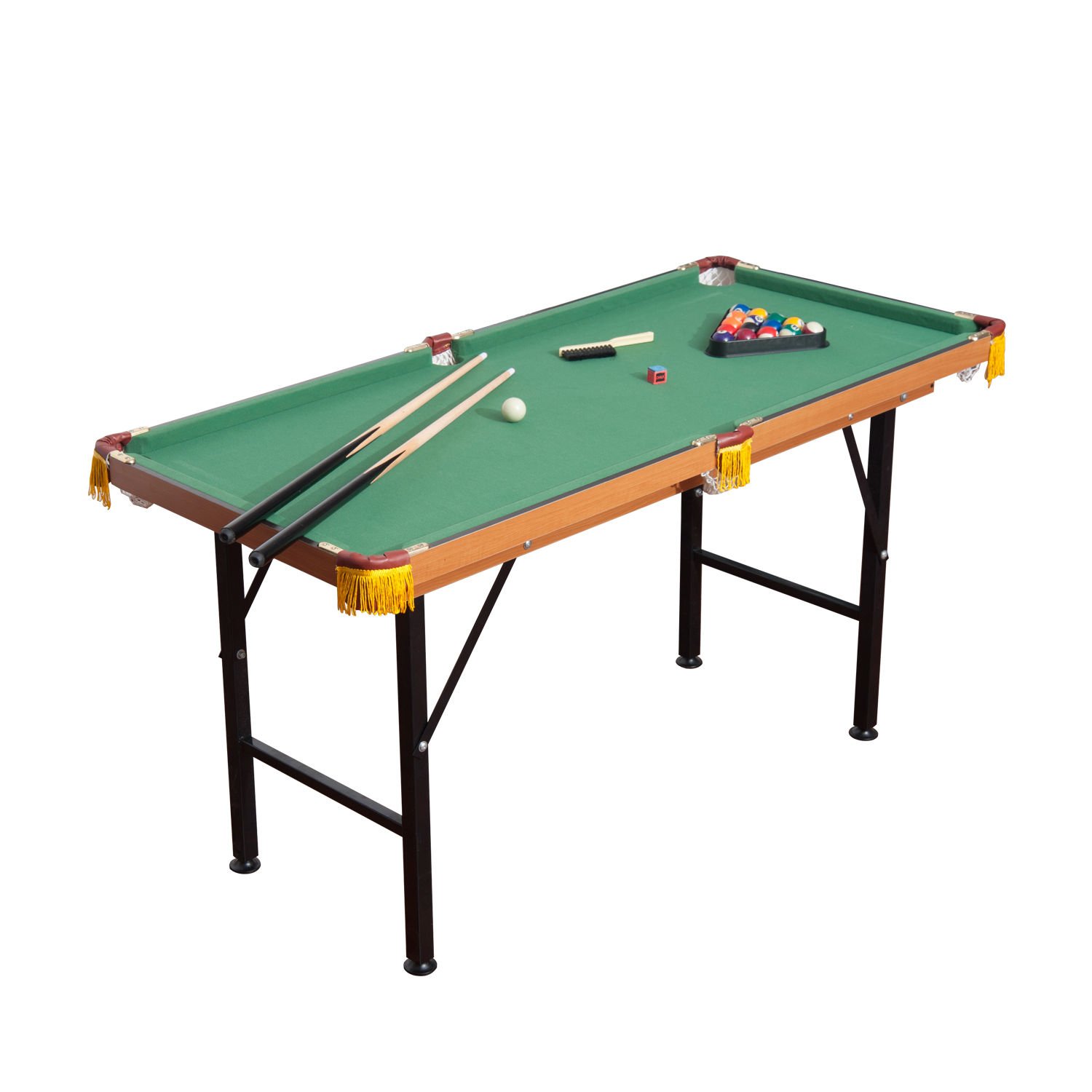 Folding Miniature Billiards Pool Table w/ Cues and Balls by