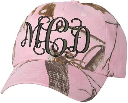 camo monogram hat