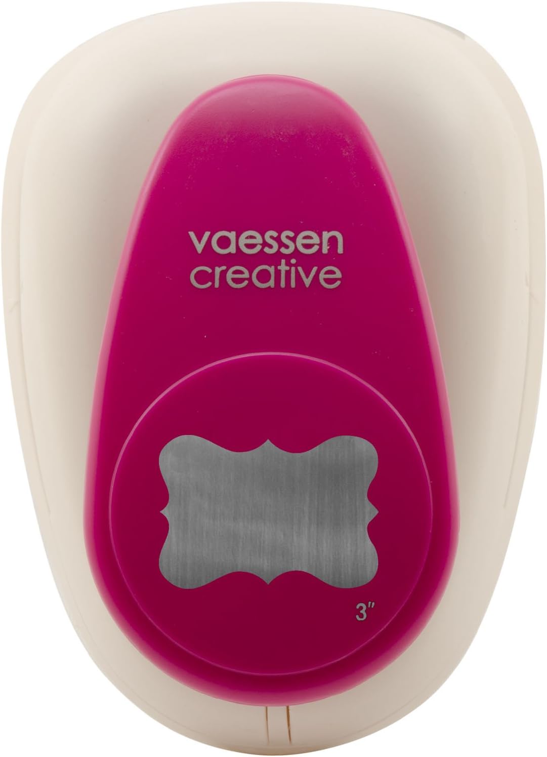 Vaessen Creative Craft Paper Punch - Decorative Label - 4,8 x 6,6 cm - Circle Cutter for Crafting and Card Making