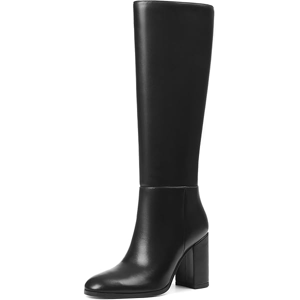 Amazon.com | ITOZER Wide Calf Knee High Boots For Women Chunky