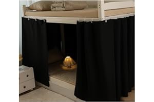 Bunk Bed Curtains 1pc/2pcs Set Solid Color Students Dormitory Bedroom Upper and Lower Fence Blackout Cloth