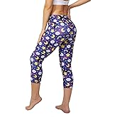 Kenntrice Printed Leggings with Pockets for Women Spandex Shorts Workout Leggings for Women Tummy Control Gym Yoga Capris