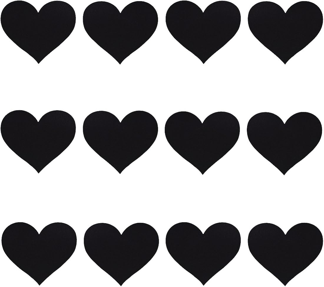 6 Pairs Heart Pasties Black Nipple Cover Pasties Set Breast Petals At Amazon Women S Clothing Store