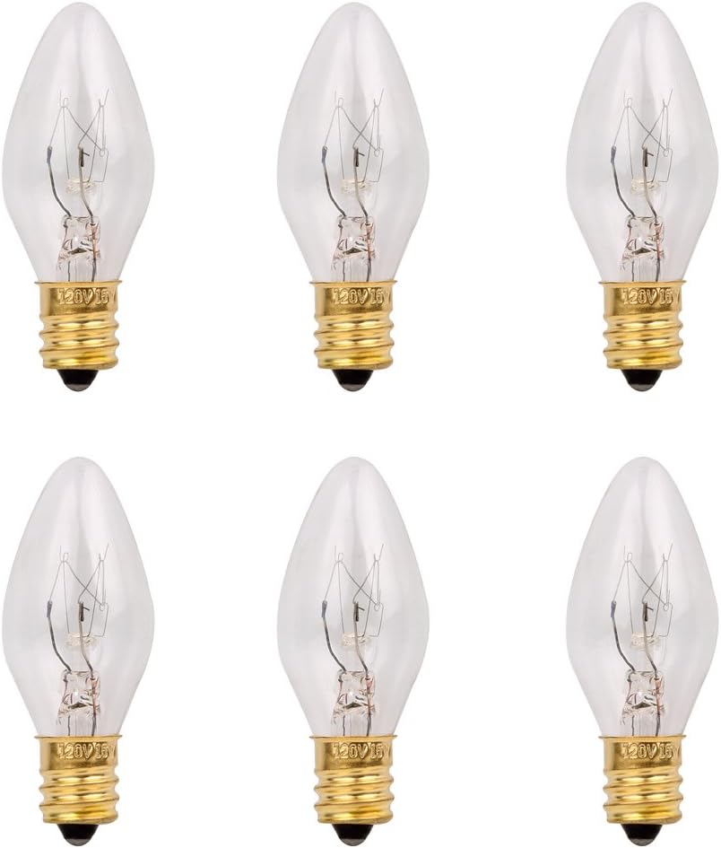Parts Express Salt Lamp Bulbs Himalayn Original Replacement Bulbs E12 Socket Long Lasting Incandescent Light Bulbs-6 Pack
