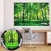 GREAT ART Poster – Summer Trees – Picture Decoration Nature Landscape Forest Glade Sunbeams Plants Flora Ferns Relaxation Sapling Spa Image Photo Decor Wall Mural (55x39.4in - 140x100cm)