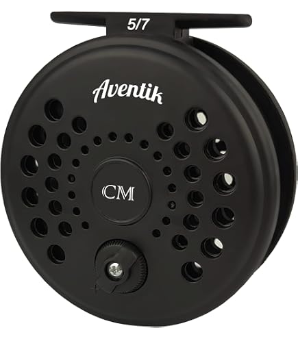 Aventik CM Graphite Fly Reel Click Drag System Classic IV Graphite Large Arbor Sizes 3/5, 5/7 Fly Fishing Reels (5/7) : Sports & Outdoors