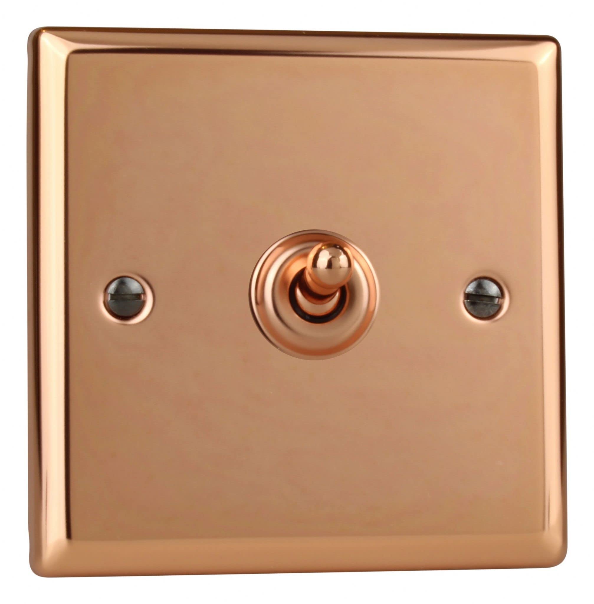 Varilight 1-Gang 10A 1- or 2-Way Toggle Switch Polished Copper
