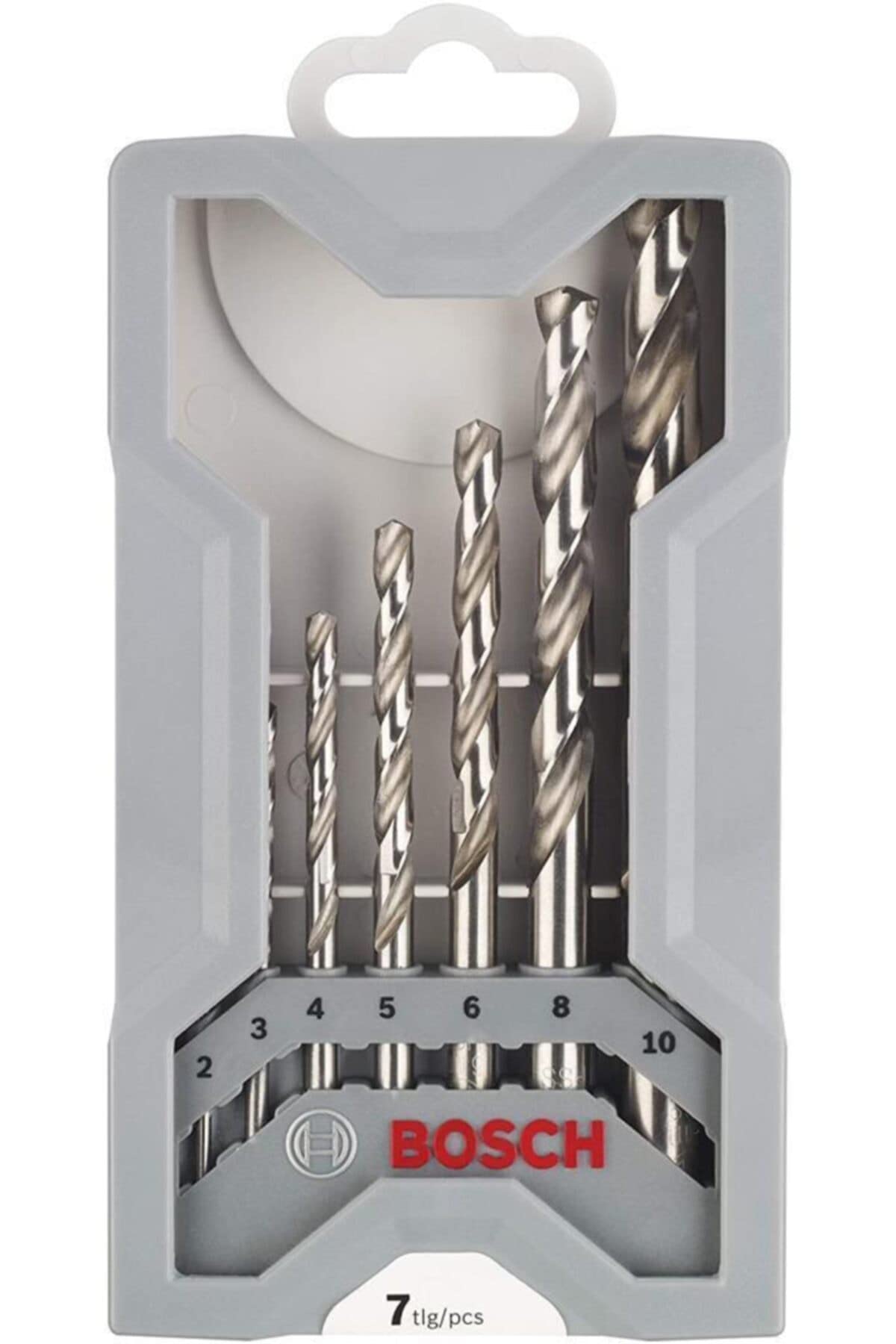 Bosch Professional 7-Piece Mini X-Line Metal Drill Bit Set (Metal, HSS-G, Cut, Accessories for Drill drivers), grey