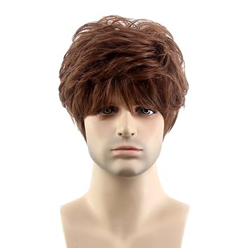 Buy Stfantasy Mens Wig Male Short Layered Curly Wavy Anime Cosplay