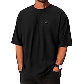 YawYews Mens Athletic Oversized Tshirts Lightweight Moisture Wicking Quick Dry Workout Tee with Pocket