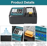 Powarobor Fast Charger for Makita 14.4V-18V Li-ion BL1815 BL1830 BL1840 BL1850 view 6