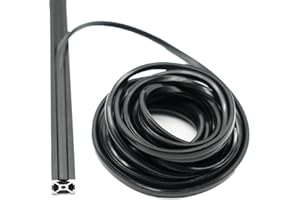 Iverntech Dust Protection Soft Cover Seal Strip for 20 Series 6mm Slot Aluminum Profile Extrustion Black 5 Meters