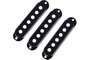 Banworks 52mm/52mm/52mm SSS Pickup Covers Set Plastic Single Coil Pickup Covers for Vintage Stratocaster Fender Strat ST SQ Style Electric Guitars Pack of 3 JT/SYQG-13 Black