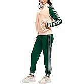 ANOTWENER Women's Jogging Suits Tracksuit Set Workout Long Sleeve Outfits Gym Stripe 2 Piece Set Sweatsuits with Pockets