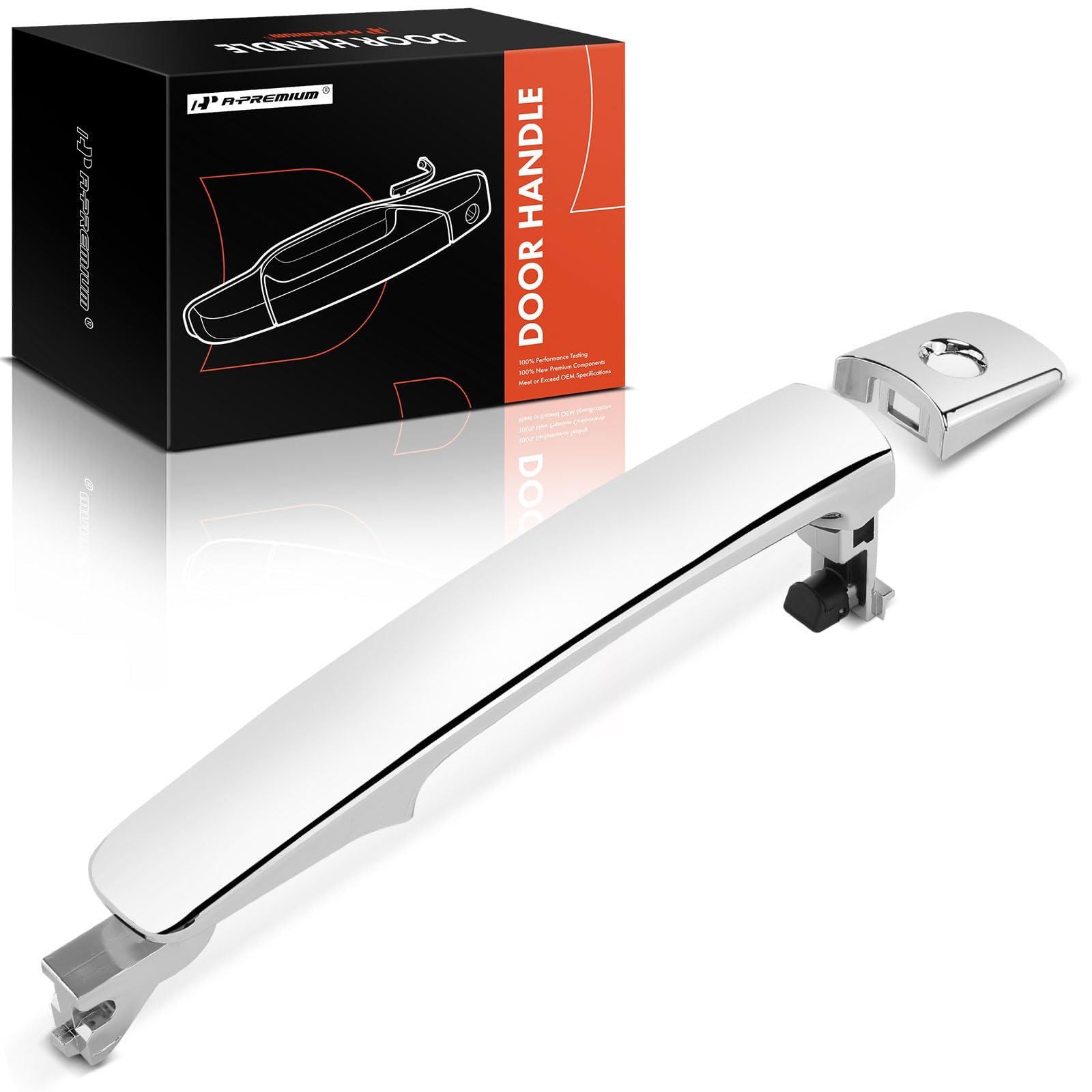 Photo 1 of A-Premium - Exterior Door Handle w/Keyhole Front Left Driver Side - Compatible with Nissan & Infiniti Models - Rogue 10-15, Murano 03-07, FX35 FX45 03-08 - Without Smart Key - Replace# 80640-CA012