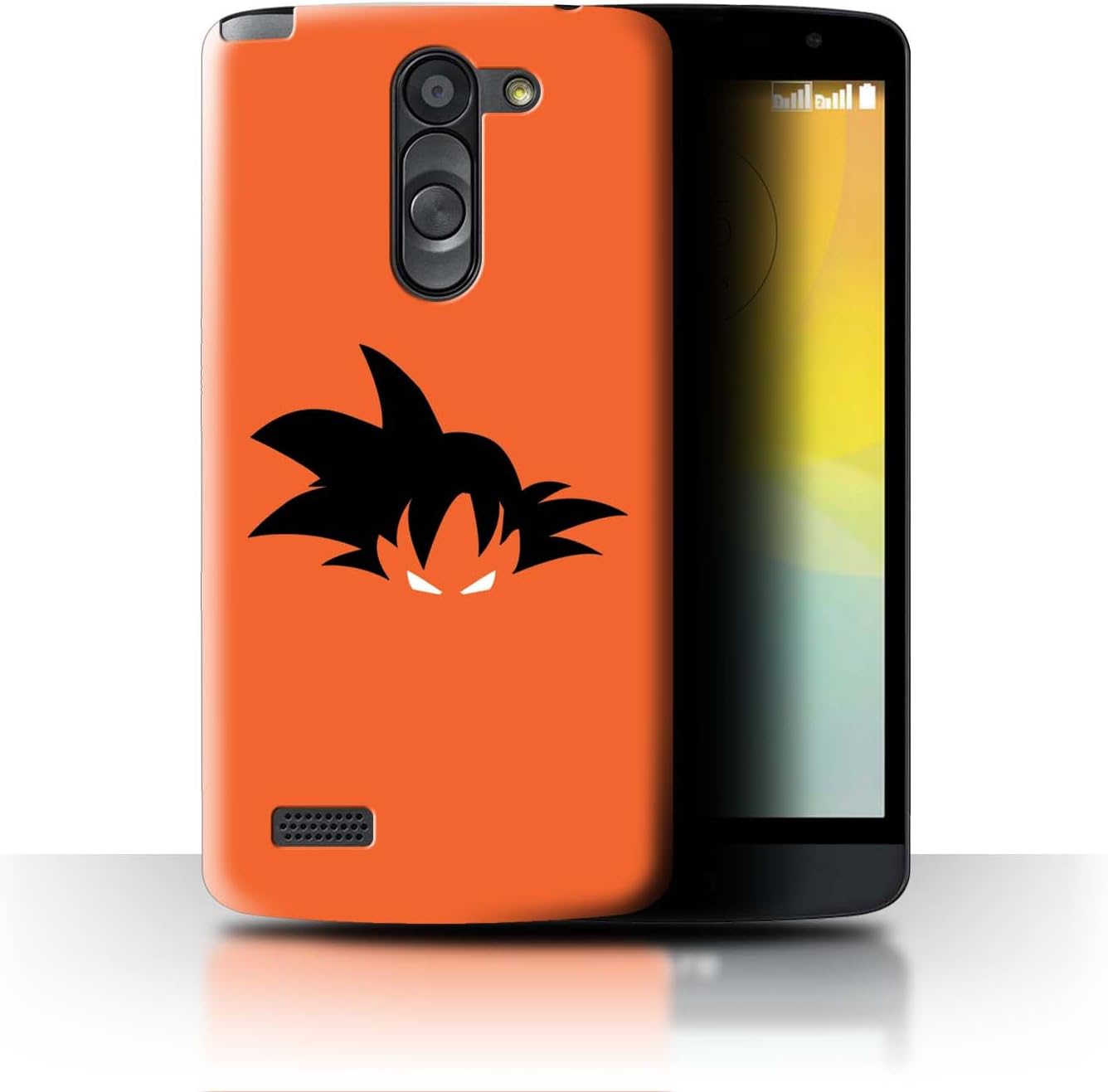 Stuff4 Phone Case for LG L Bello/D331 Anime Fighters Goku Inspired Design Transparent Clear Ultra Slim Thin Hard Back Cover