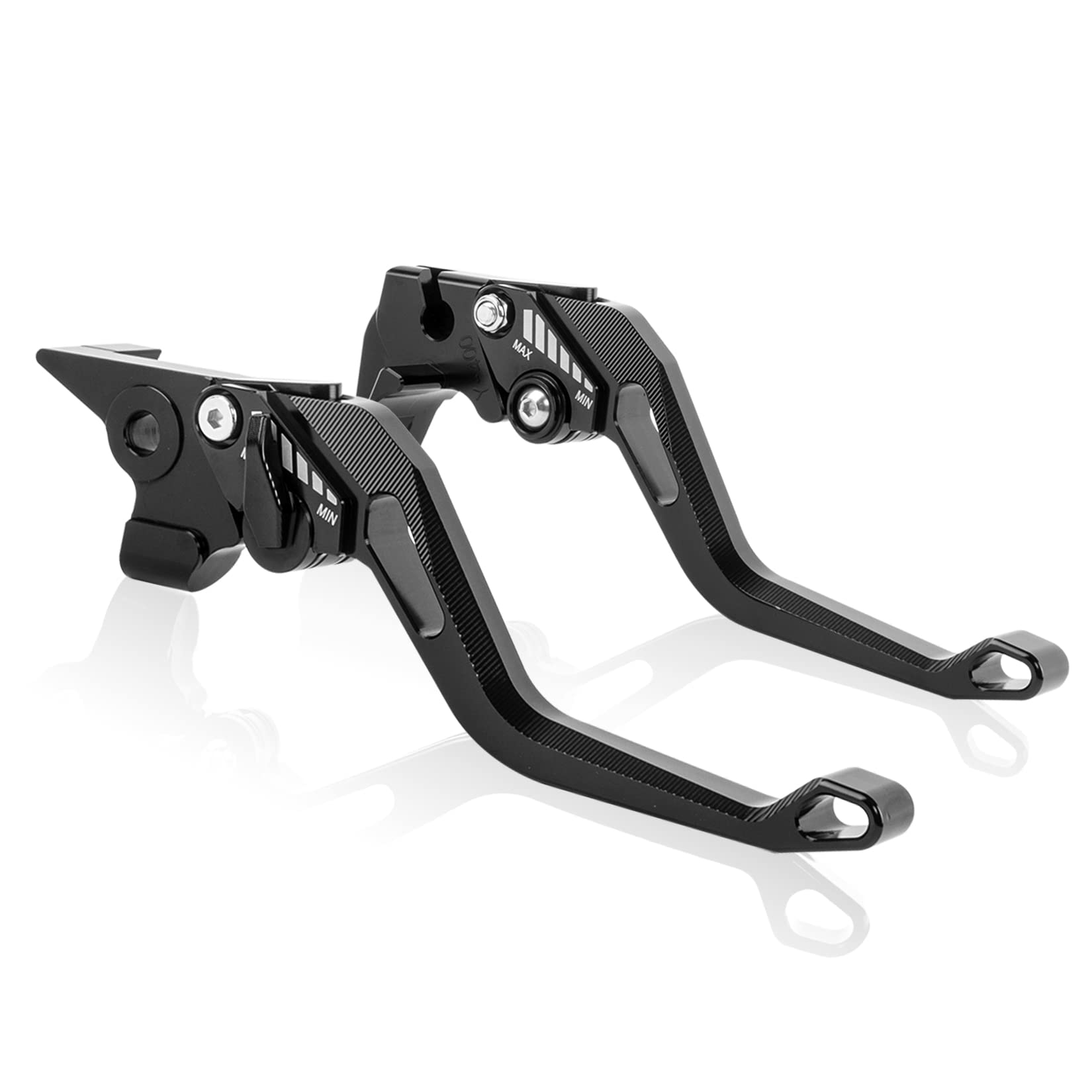 PSLER Motorcycle Brake Lever Clutch Lever, 1 Pair of Levers Length 185 mm / 7,3inch Clutch and Brake Motorbike Levers Set for MT-03 2005-2009(Black)