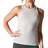 Tavi Women’s Rib Tank Top – Ribbed Tank Top, Workout Tops, High Neck Tank Top, Lightweight Racerback Tank