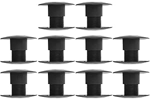 Kelepu 10PCS Tabletop Foosball Bushings Bearing Rods for Fun Games Accessories Black Foosball Machine Bearings Replacement Diameter Threaded Plastic Portable Size Foosball Replacement Parts