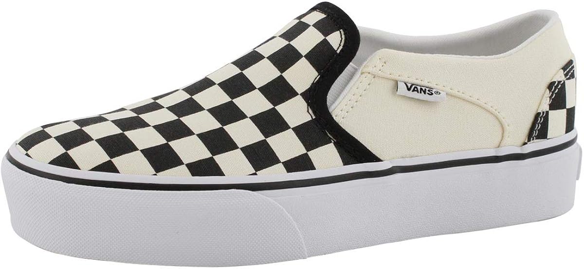 black vans platform slip on
