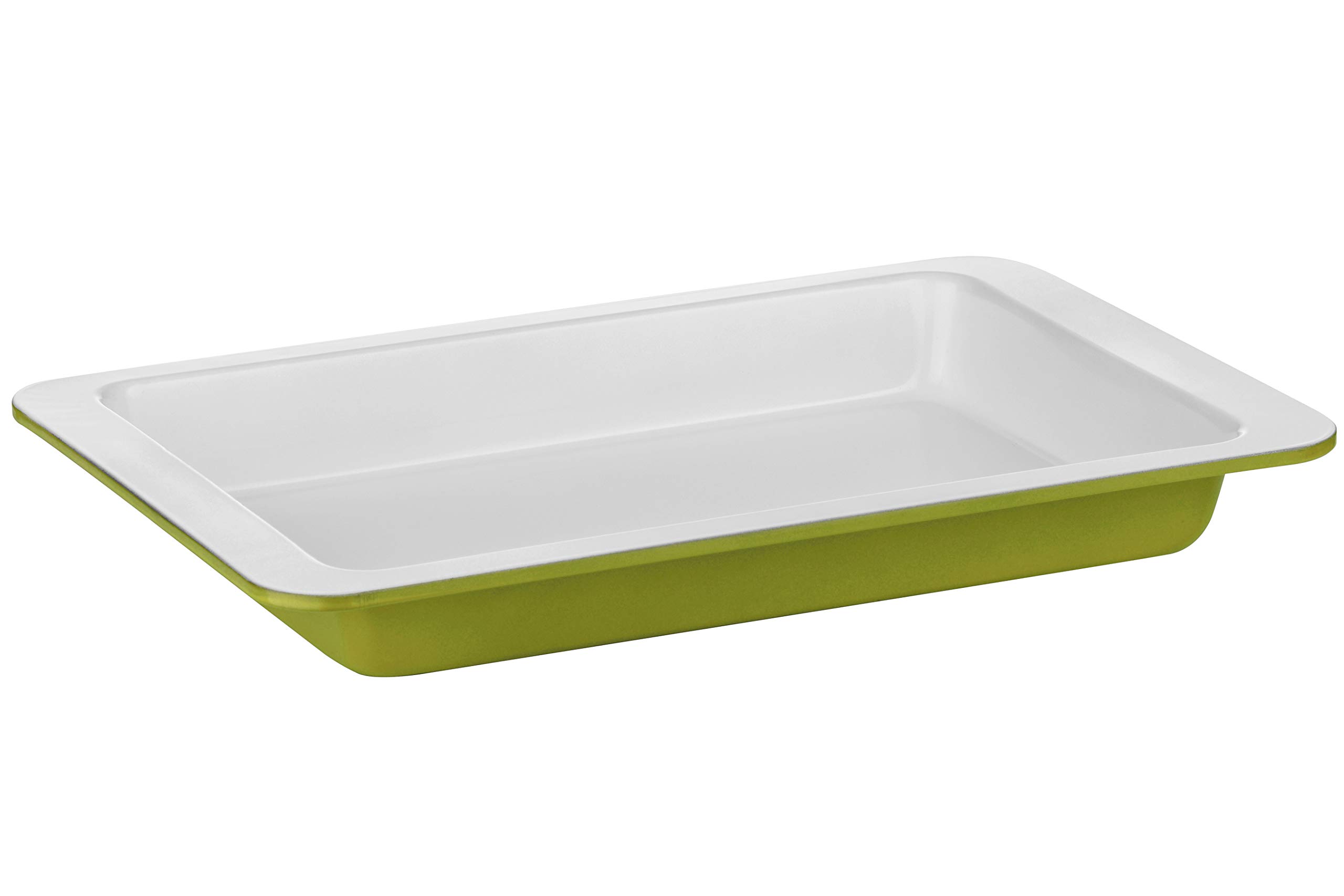 Premier Housewares Ecocook Baking Dish, Lime Green/White