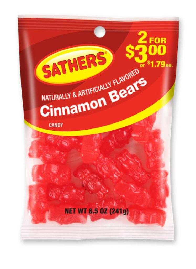 Sathers Cinnamon Bears Gummy Candy, 8.5 Ounce Bag