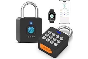 Combination Lock eLinkSmart Gym Locker Padlock with 9 Digit Push Button Password Fingerprint APP Unlock Keyless Biometric Sec