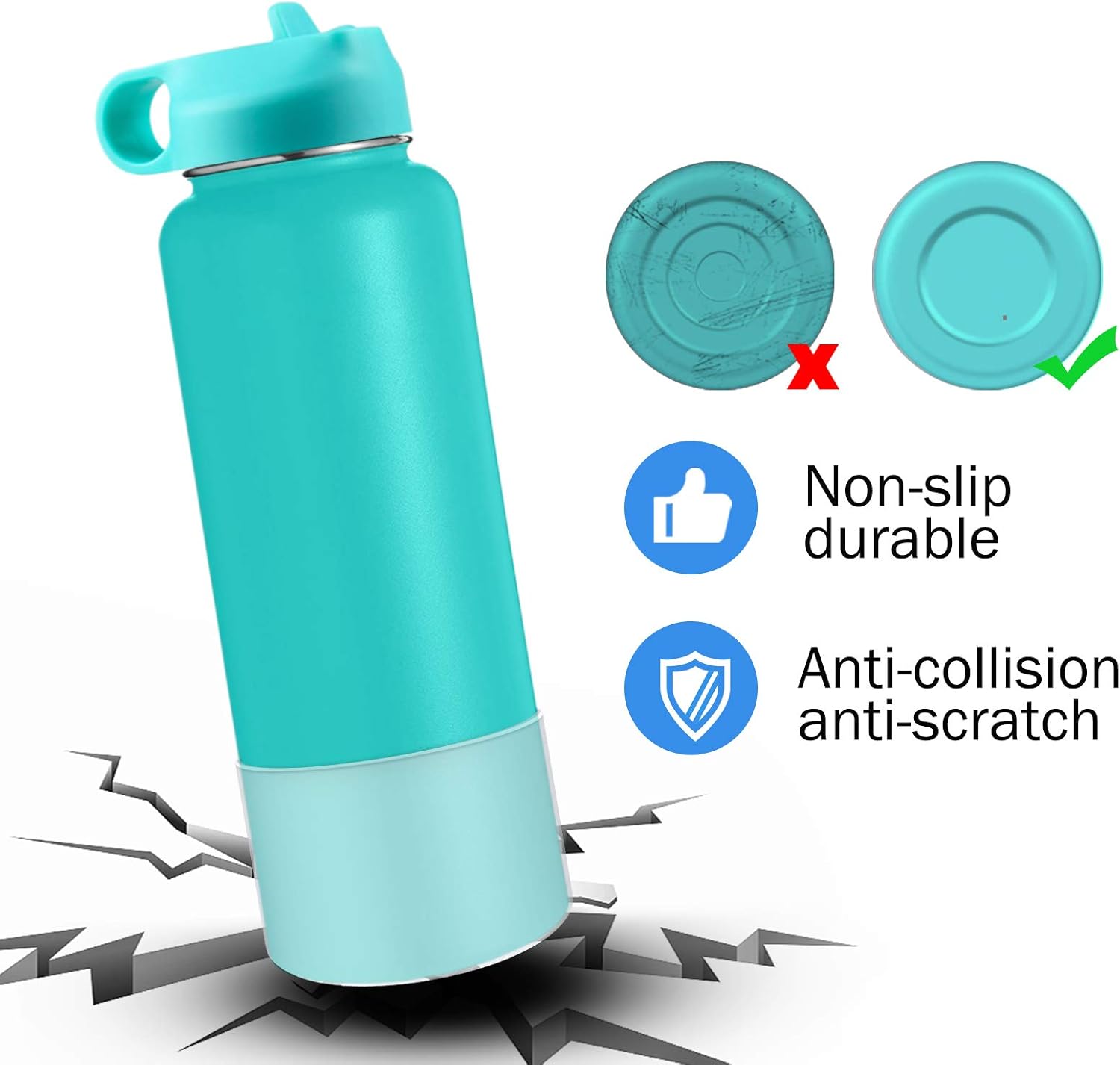 Protective Silicone Boot Sleeve for Hydro Flask 12oz-40oz Water Bottles Accessories Anti-Slip Bottom Sleeve Cover Pet Feeding Bowl for Puppy Cat : Sports & Outdoors