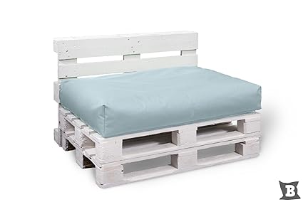 BuBiBag Palettenkissen Sitzkissen Sitzauflage Sitzfläche für In & Outdoor Größe & Farbe auswählbar (80x60x10 cm, grau)