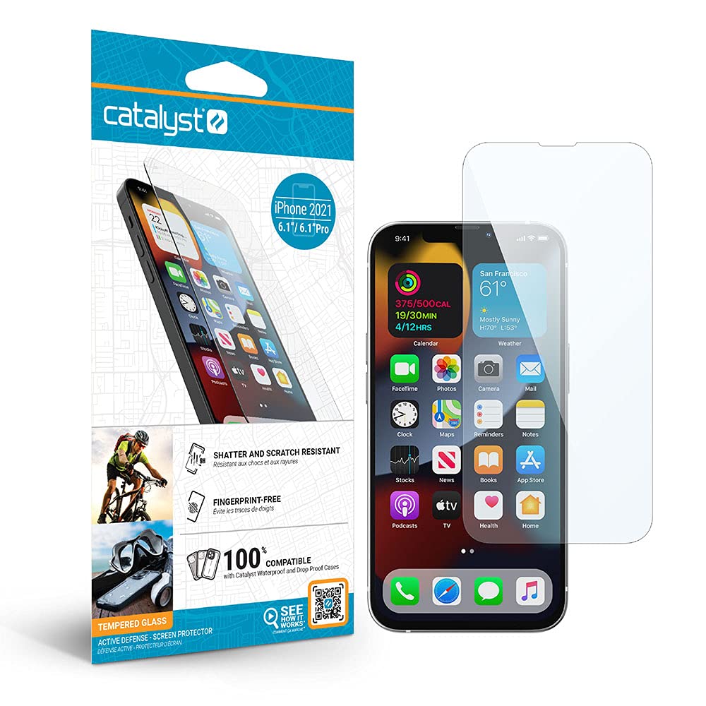 Catalyst Tempered Glass Full Coverage Screen Protector for iPhone 13 & iPhone 13 Pro, Case-Friendly, Compatible with Catalyst Case